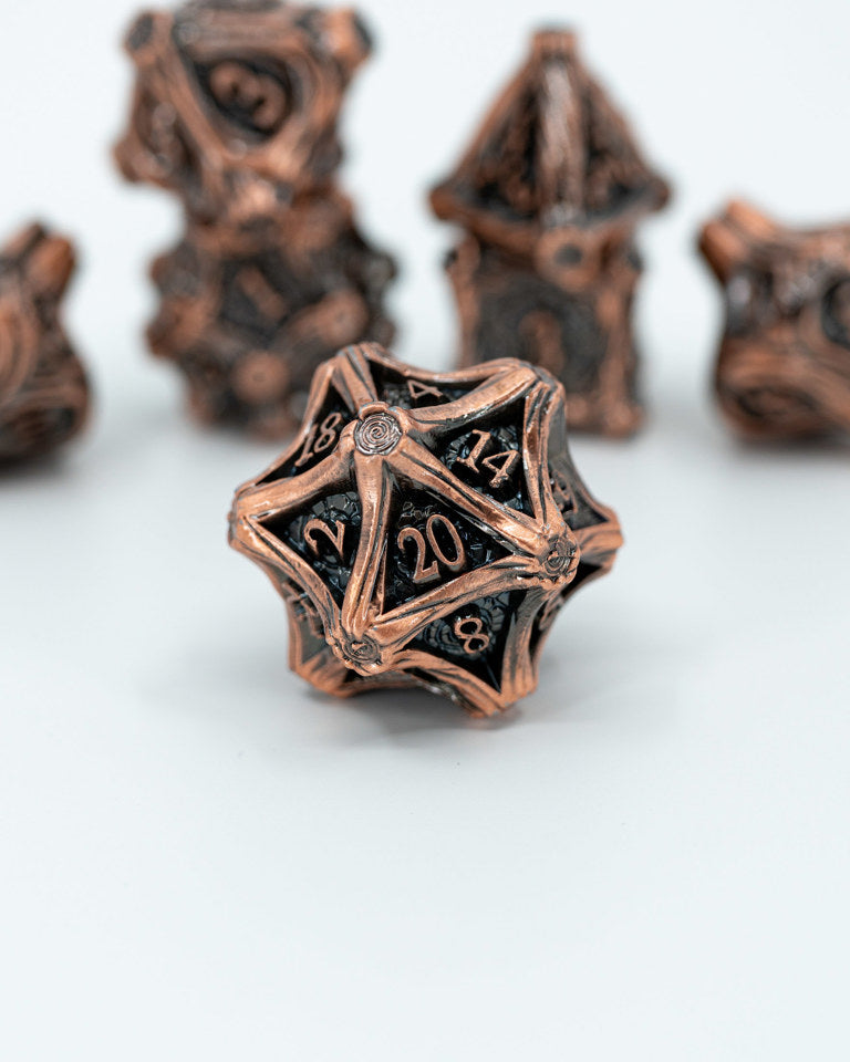 Whisperwood | 7 Piece Metal Dice Set