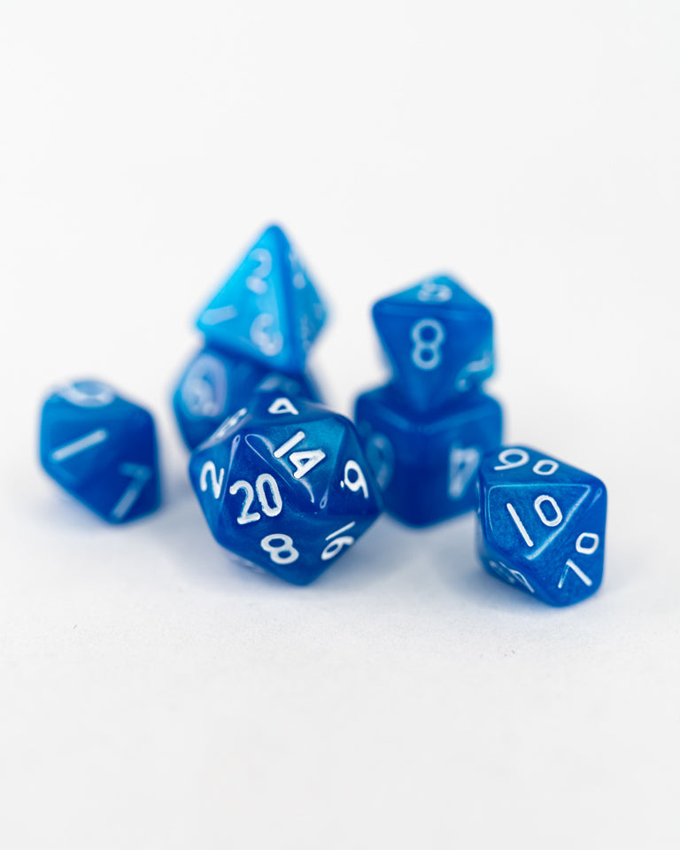 Navi | 7 Piece Mini Acrylic Polyhedral Dice Set - Emberglow Gaming