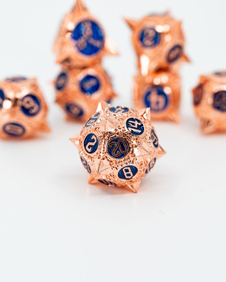 Morning Star | 7 Piece Metal Dice Set - Emberglow Gaming