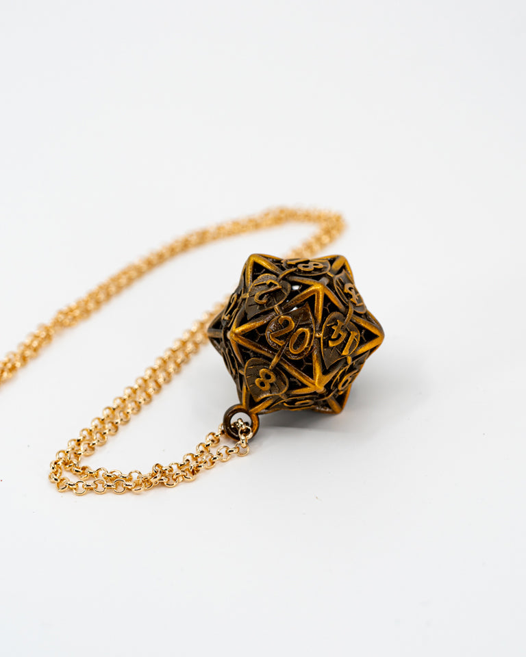 Leaves of Cormanthor | D20 Leaf Pendant with Micro Metal Set - Emberglow Gaming